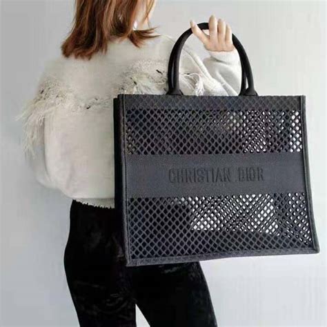 dior mesh tote|Dior carryall tote.